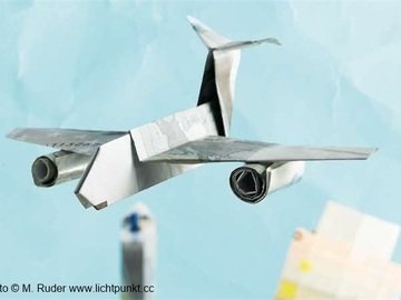 Origami Geldschein Flugzeug (**)