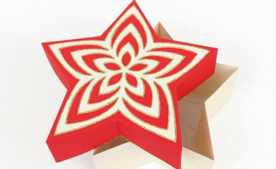 Weihnachtliche Sternschachtel – Bastelanleitung mit Vorlagen