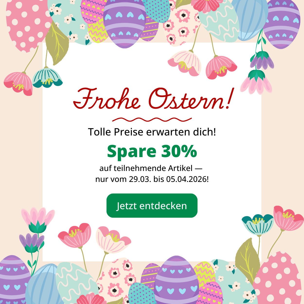 Crazypatterns Oster-Sale: 30 % Rabatt auf viele Anleitungen