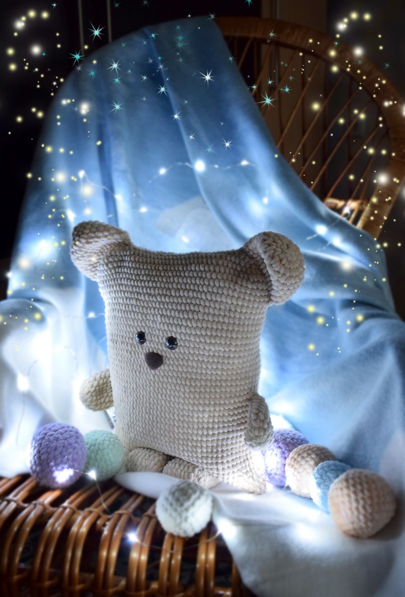 Blog-Inhaltsbild für 'Häkelanleitung "Kissen Bär"'