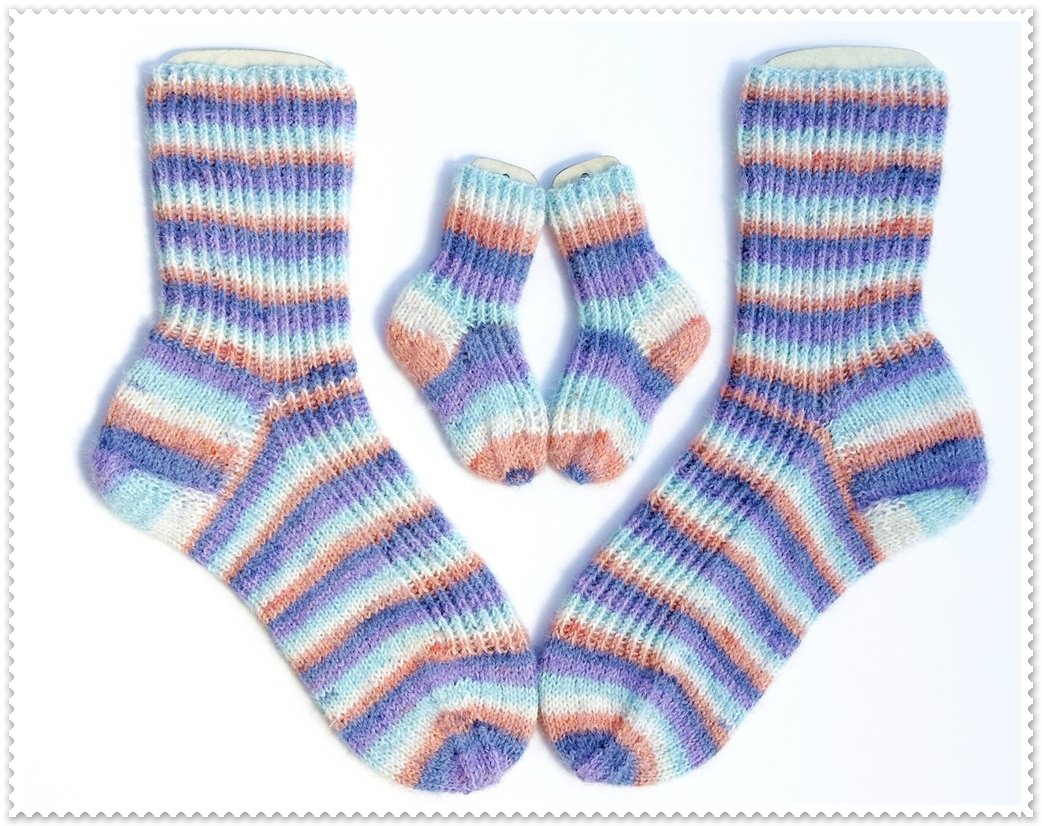 Blog-Inhaltsbild für 'Strickanleitung für Babysöckchen in 3 Größen'