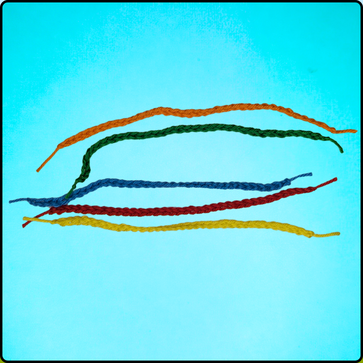 Bunte Luftmaschenketten