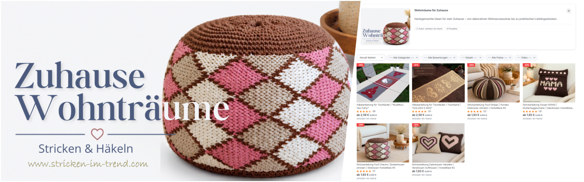 Blog-Inhaltsbild für '#TrendMaschen: How Would You Organise Your Dream Pattern Shop? Collections or Shop Windows? – A Small Experiment with Surprising Insights'