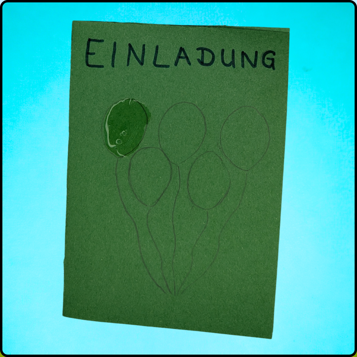 Kleber aufgetragen