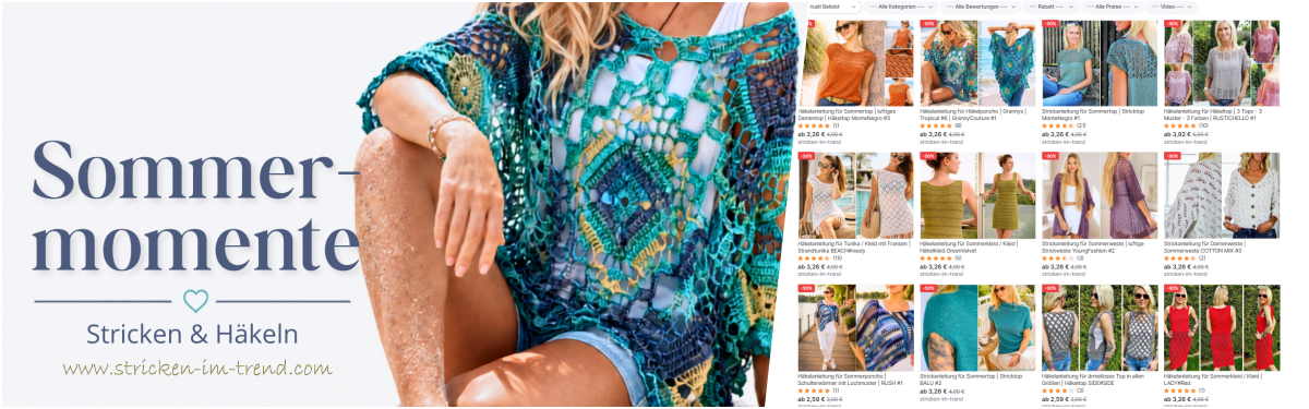 Blog-Inhaltsbild für '#TrendMaschen: How Would You Organise Your Dream Pattern Shop? Collections or Shop Windows? – A Small Experiment with Surprising Insights'