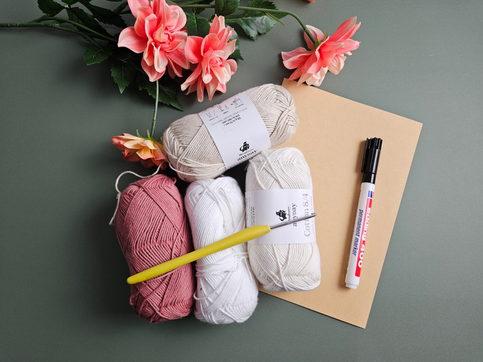 Blog-Inhaltsbild für 'Häkelprojekte für den Muttertag #2: Karte mit gehäkelter Applikation'