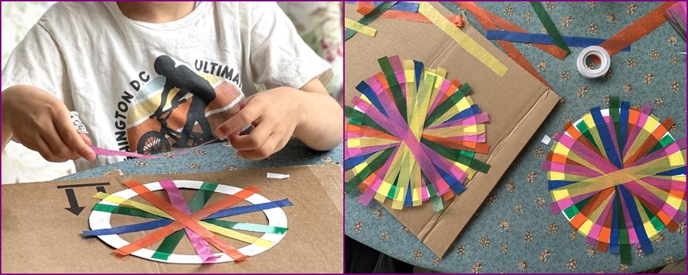 Blog-Inhaltsbild für 'Basteln mit Kindern: Bunte Windräder aus farbigen Transparentpapieren'