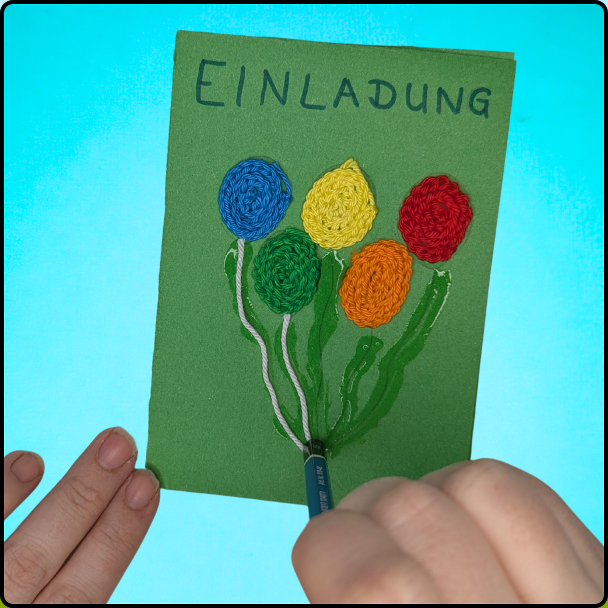 Ballonschnüre aufkleben