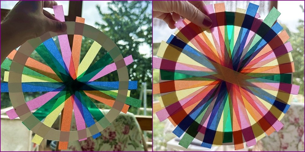 Blog-Inhaltsbild für 'Basteln mit Kindern: Bunte Windräder aus farbigen Transparentpapieren'