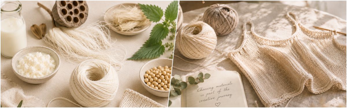 Blog content image for 'WissensMaschen: Summer Yarns Beyond Cotton – 7 Inspiring Alternatives for Light & Airy Projects'