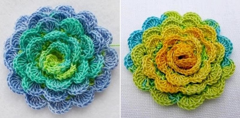 Blog-Inhaltsbild für 'Kostenlose Häkelanleitung: 3D-Blüten mit und ohne Perlen häkeln'