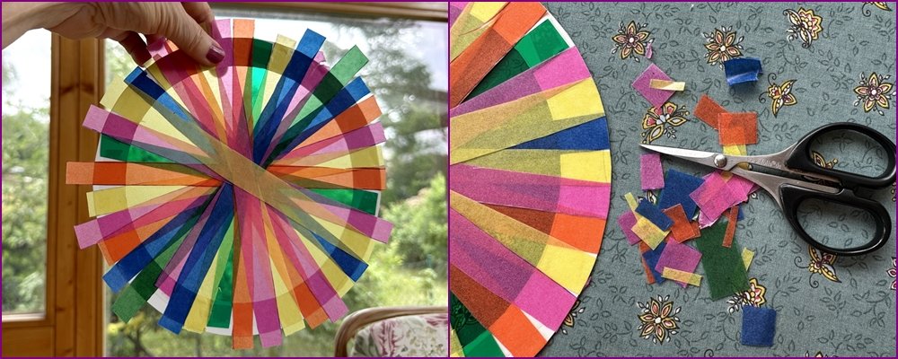 Blog-Inhaltsbild für 'Basteln mit Kindern: Bunte Windräder aus farbigen Transparentpapieren'