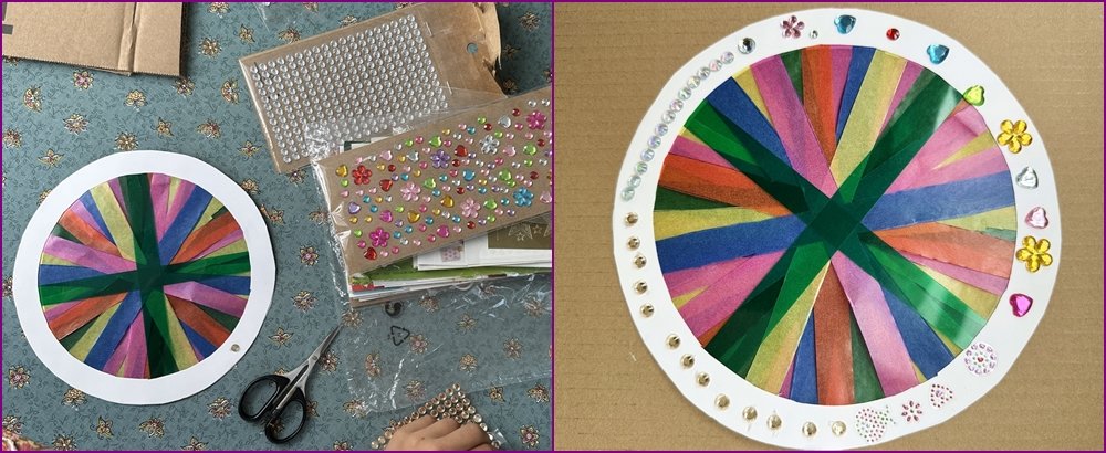 Blog-Inhaltsbild für 'Basteln mit Kindern: Bunte Windräder aus farbigen Transparentpapieren'