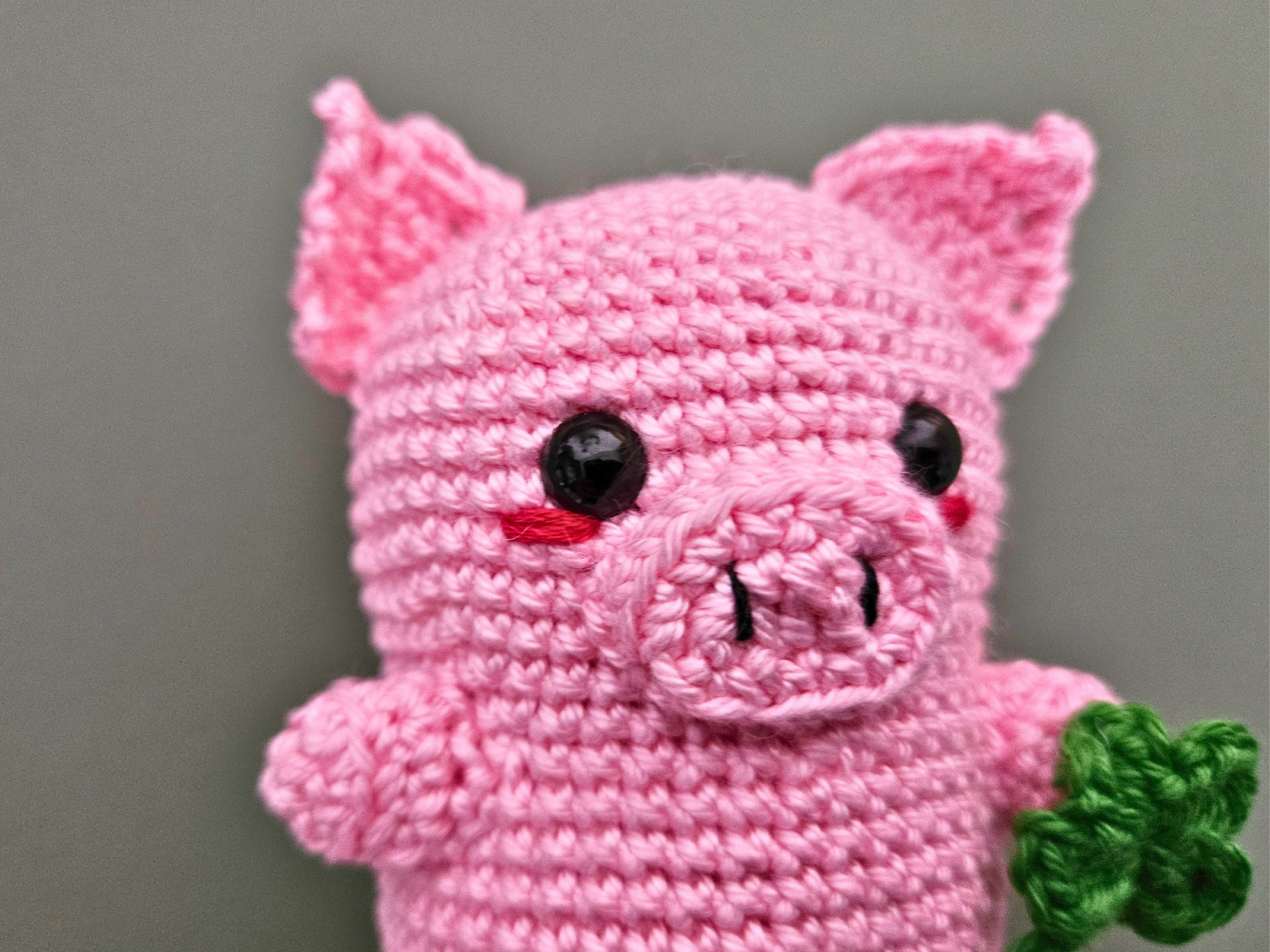 Blog content image for 'Crochet a Lucky Pig – Cute Amigurumi Pig with Clover'