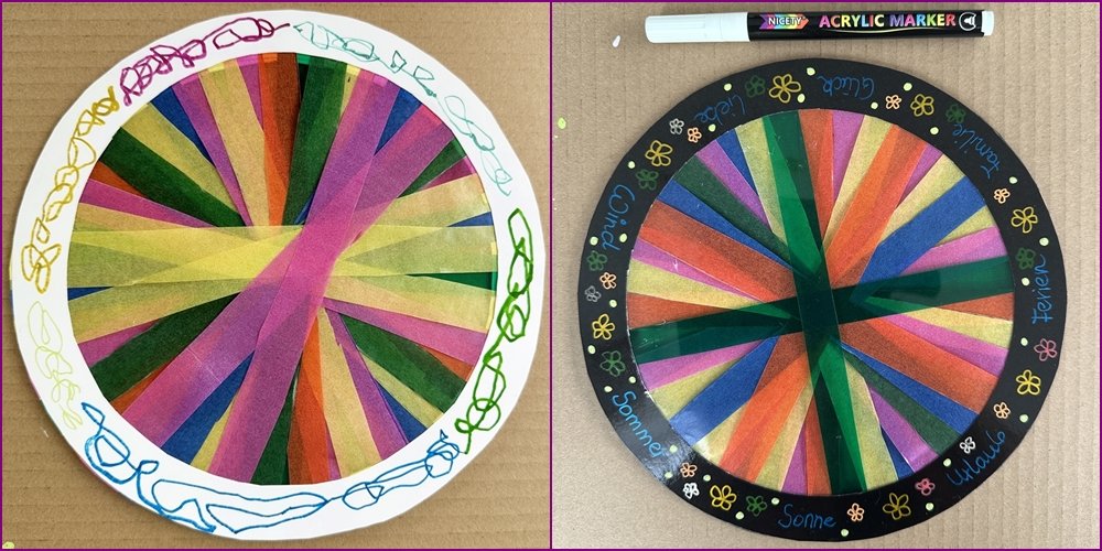 Blog-Inhaltsbild für 'Basteln mit Kindern: Bunte Windräder aus farbigen Transparentpapieren'