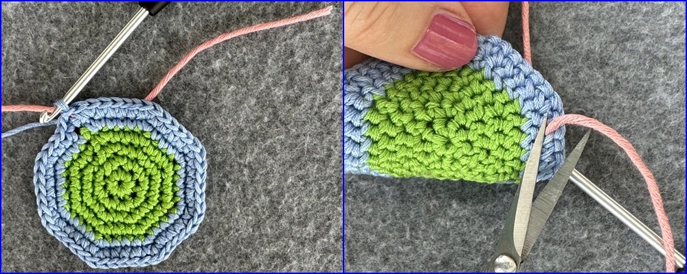 Blog-Inhaltsbild für 'Etwas Praktisches für den Garten: Tischtuchbeschwerer aus Garnresten häkeln'