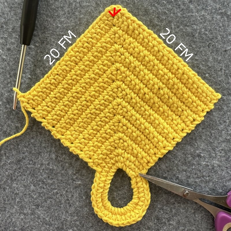 Blog-Inhaltsbild für 'Topflappen häkeln für Anfänger'