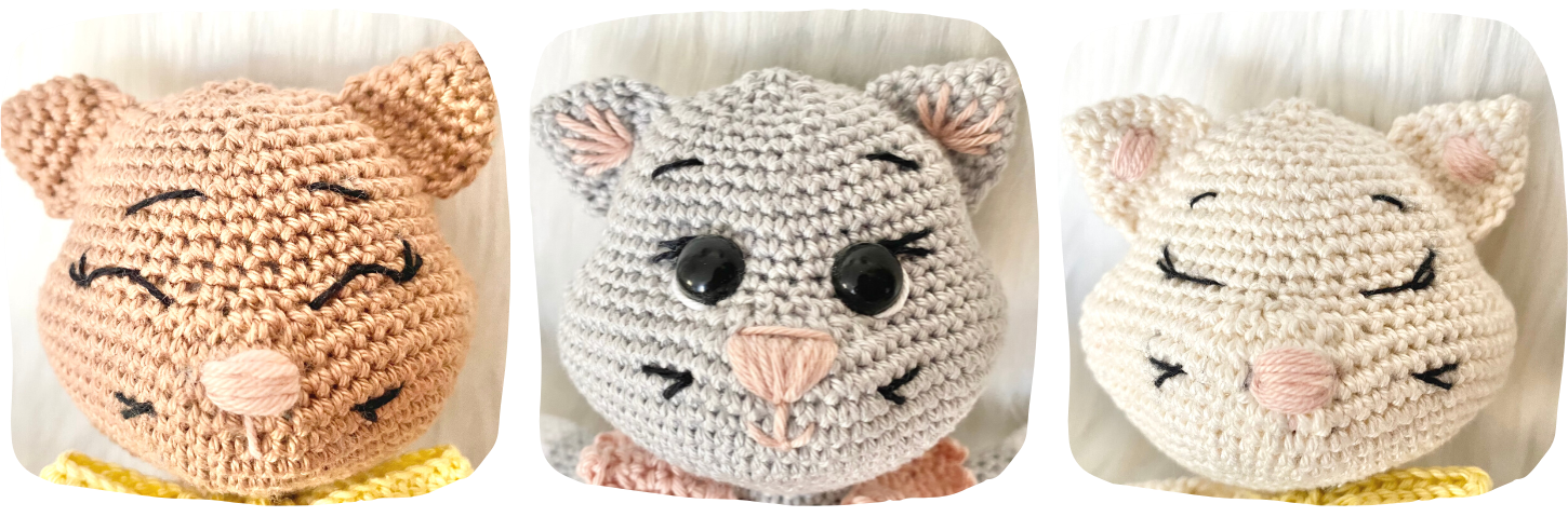 Blog-Inhaltsbild für 'Katzenbande, kostenlose Häkelanleitung von Wolldiamant'