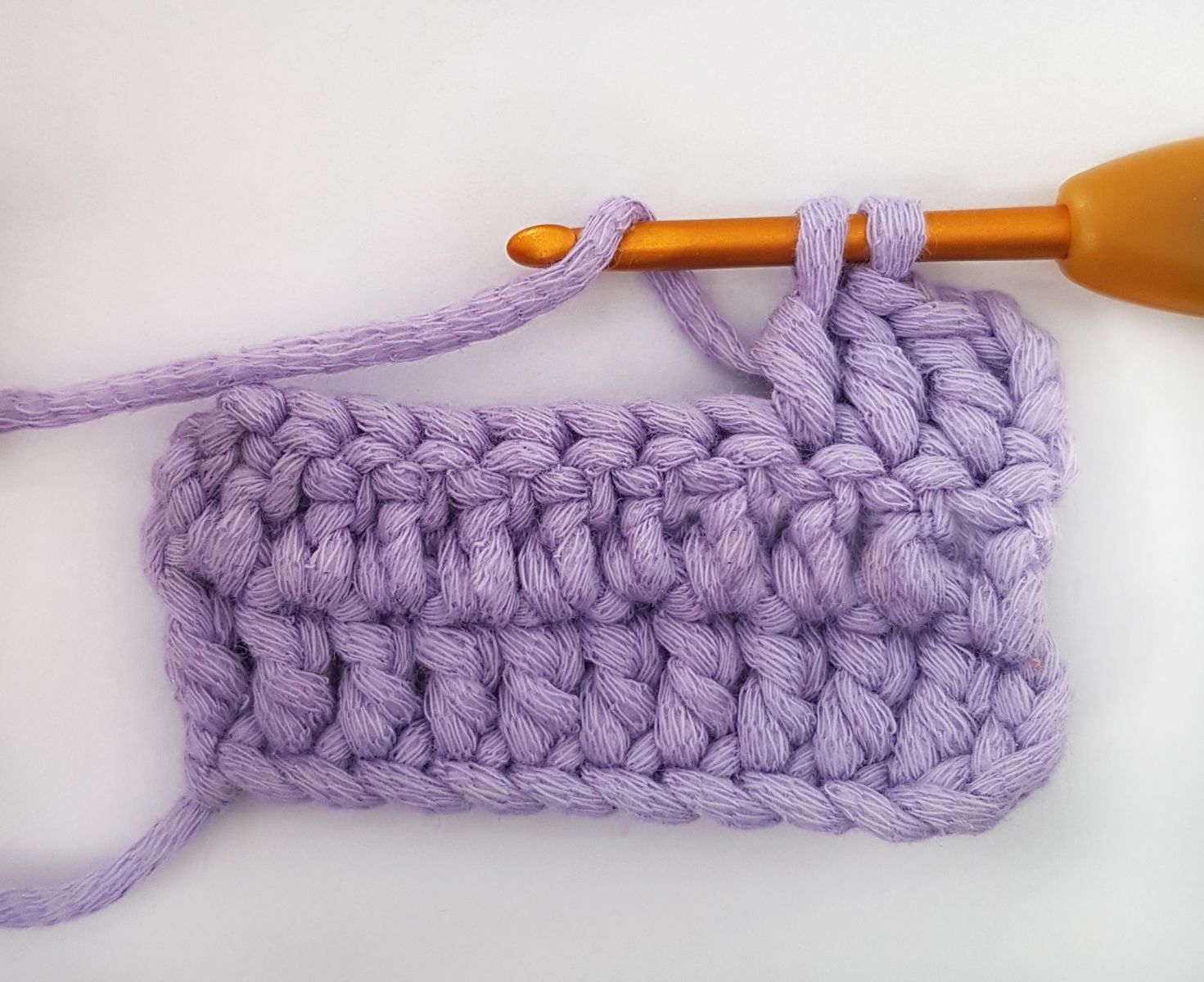 Blog content image for 'Crochet double crochet (half double crochet UK) together = Decrease with double crochet'