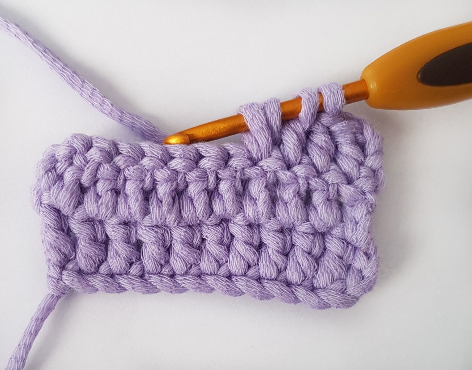Blog content image for 'Crochet double crochet (half double crochet UK) together = Decrease with double crochet'