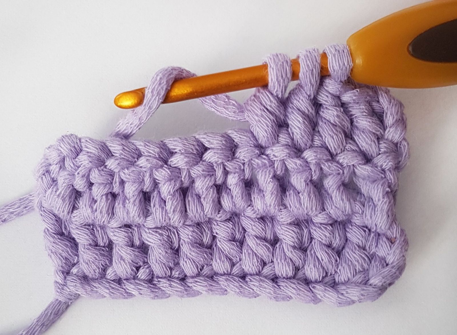 Blog content image for 'Crochet double crochet (half double crochet UK) together = Decrease with double crochet'