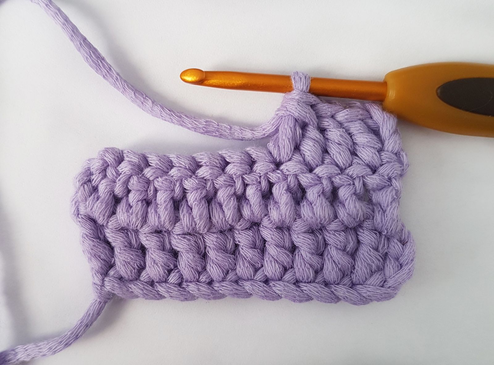 Blog content image for 'Crochet double crochet (half double crochet UK) together = Decrease with double crochet'