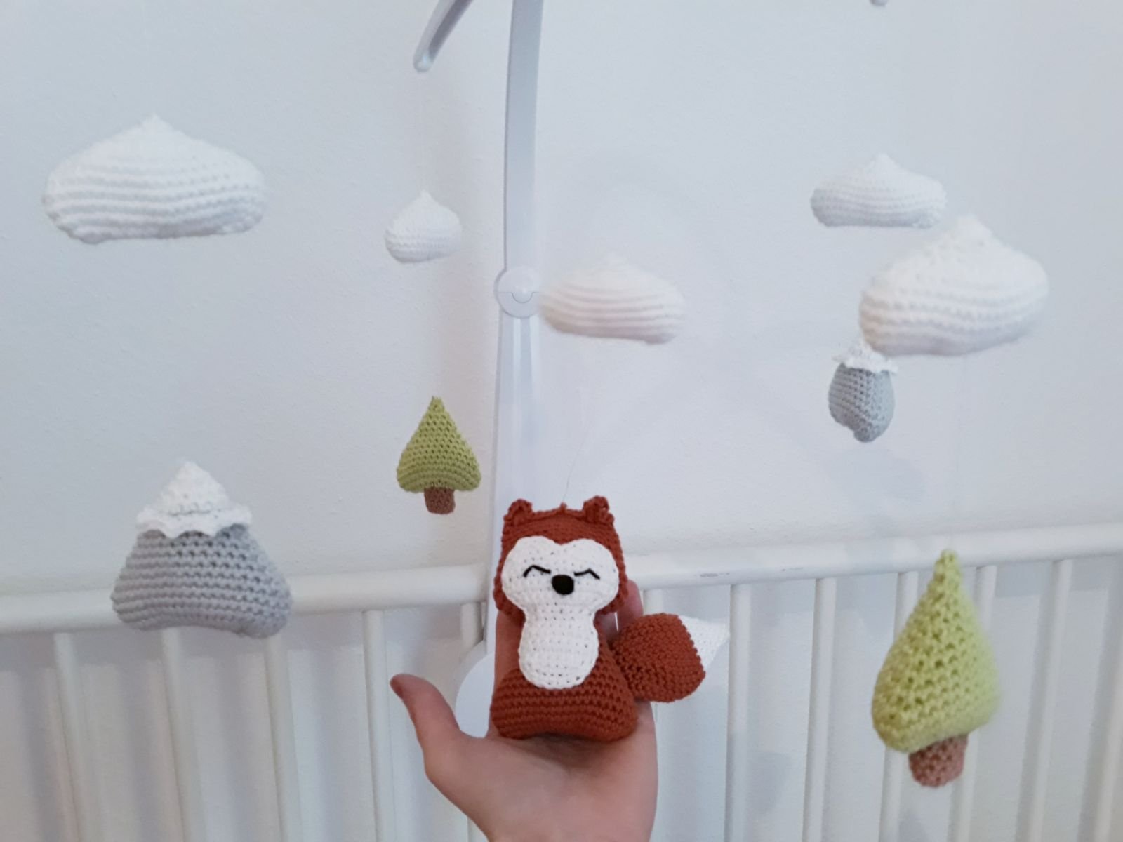 Blog-Inhaltsbild für 'Wolken für Mobilés oder Kinderwagenketten, kostenlose Häkelanleitung'