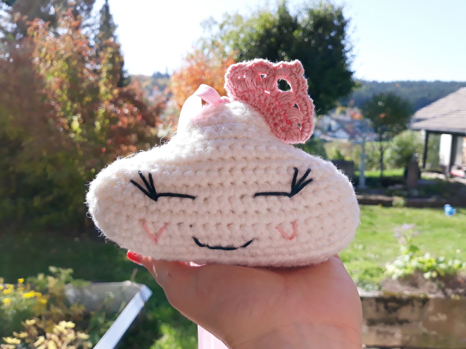 Blog-Inhaltsbild für 'Wolkenapplikation , kostenlose Häkelanleitung'