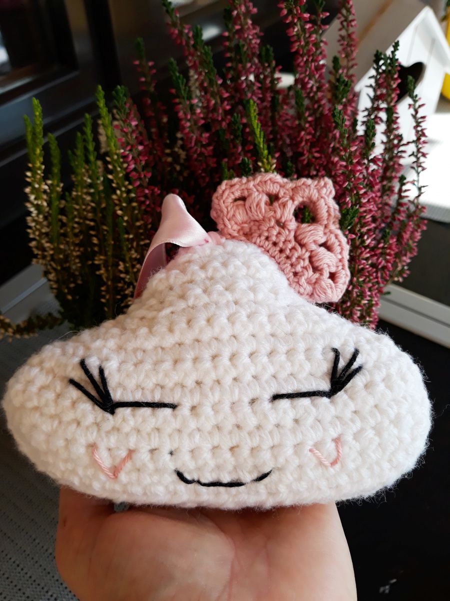 Blog-Inhaltsbild für 'Wolkenapplikation , kostenlose Häkelanleitung'