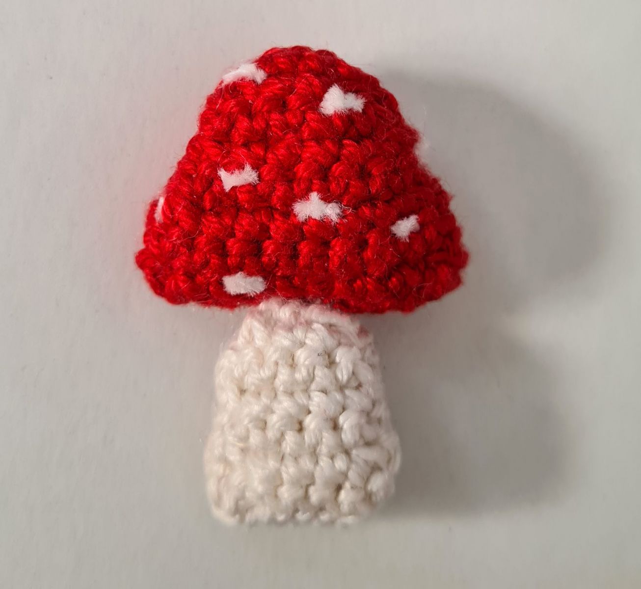 Blog content image for 'Free Crochet Pattern Keychain Mushroom'