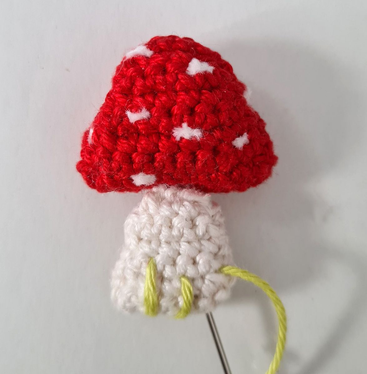Blog content image for 'Free Crochet Pattern Keychain Mushroom'