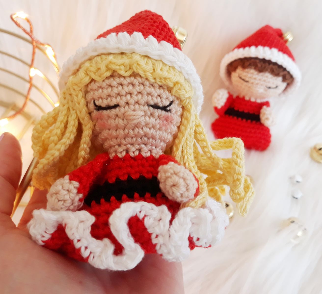 Blog-Inhaltsbild für 'Weihnachtswichtel, kostenlose Häkelanleitung'