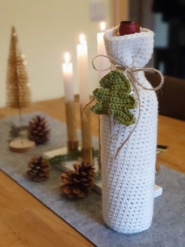 Blog-Inhaltsbild für 'Kostenlose Häkelanleitung Weinflaschen Anzug'
