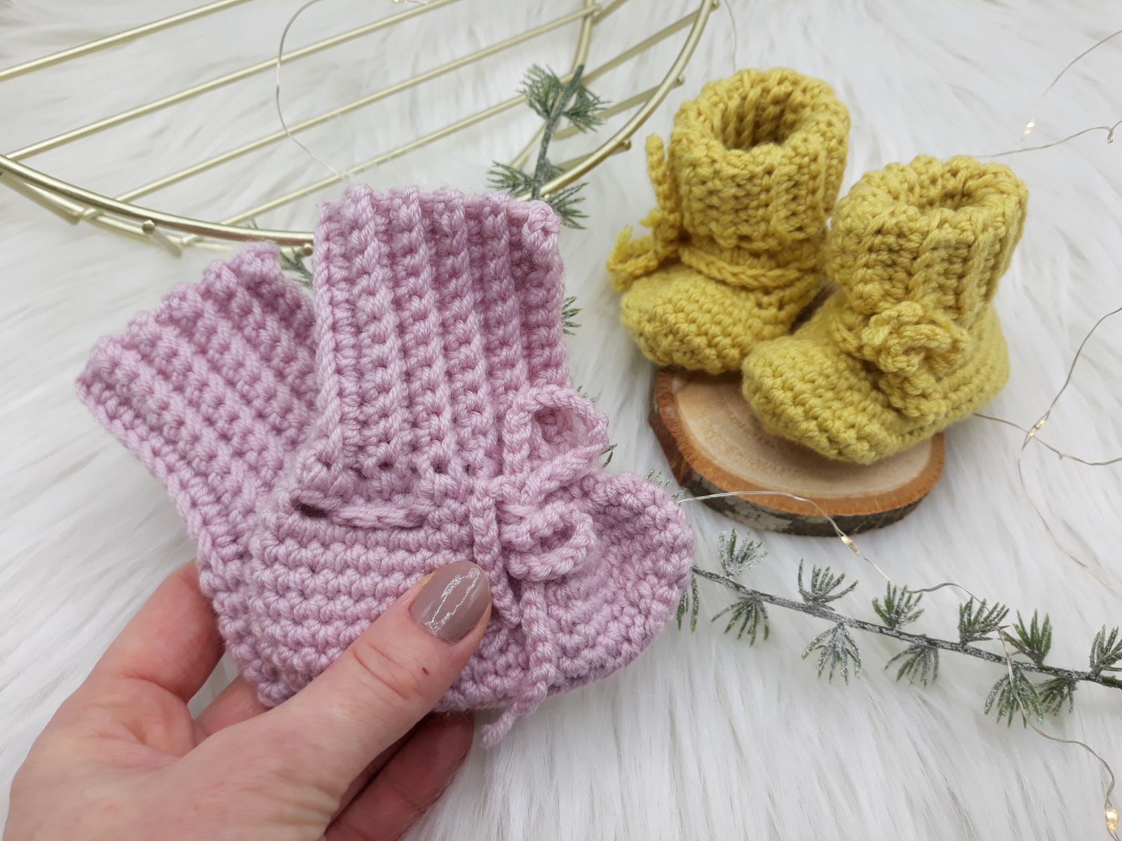 Blog-Inhaltsbild für 'Babybooties, kostenlose Häkelanleitung'