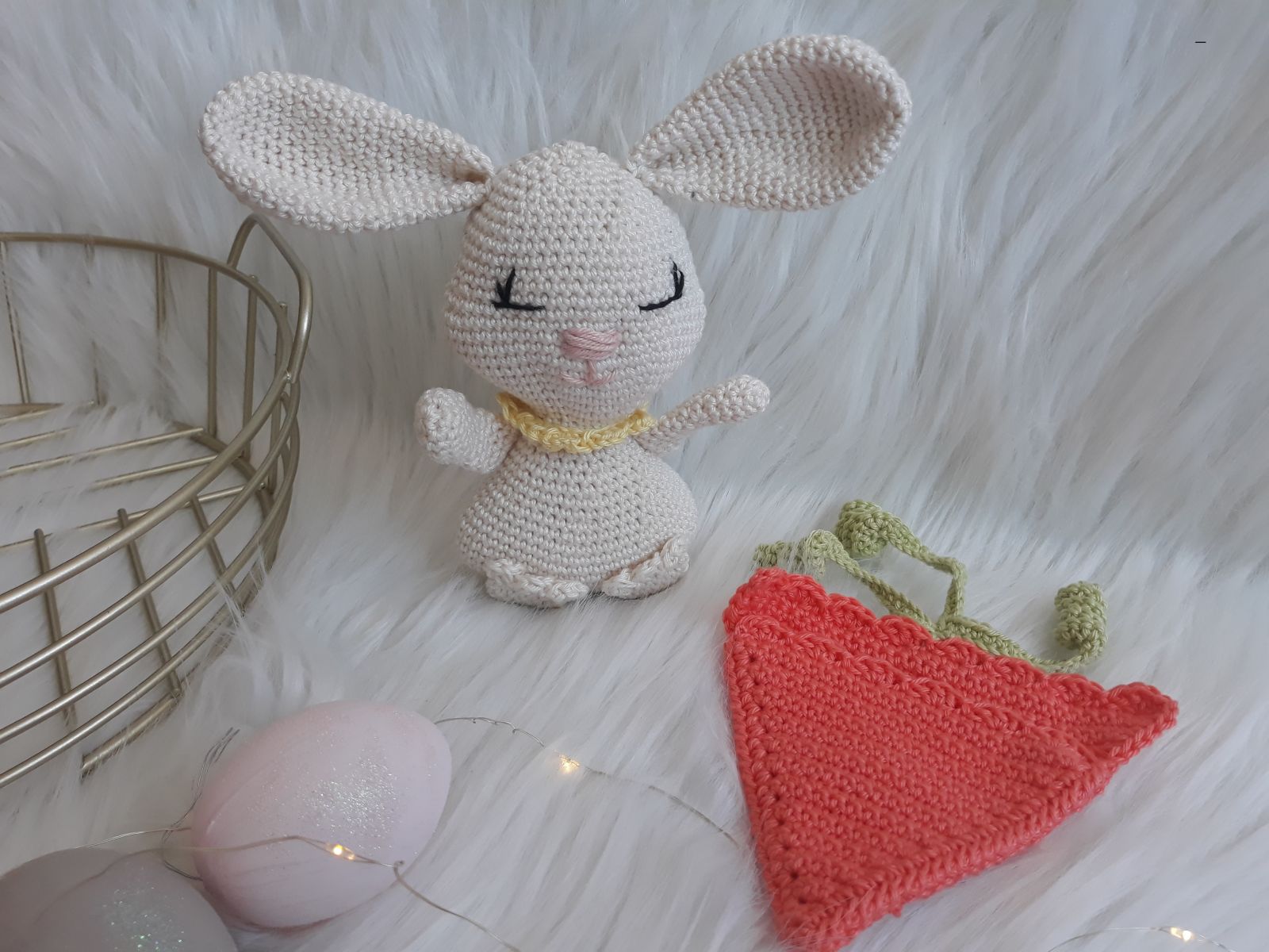 Blog-Inhaltsbild für 'Hase Hanna, kostenlose Häkelanleitung'