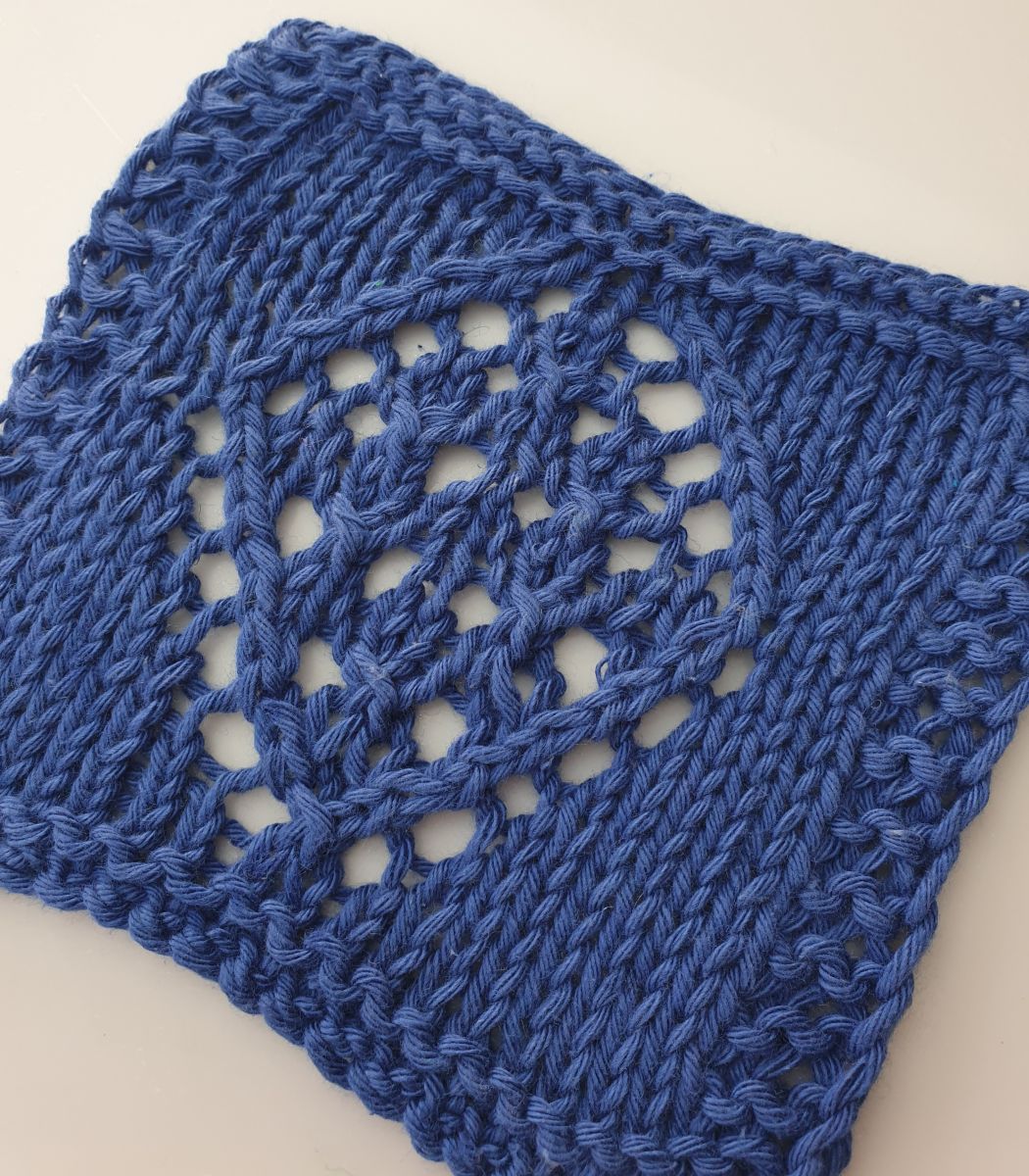 Blog-Inhaltsbild für 'Gratis Strickanleitung Patches Nr 16 -25 für Patchwork Decke'