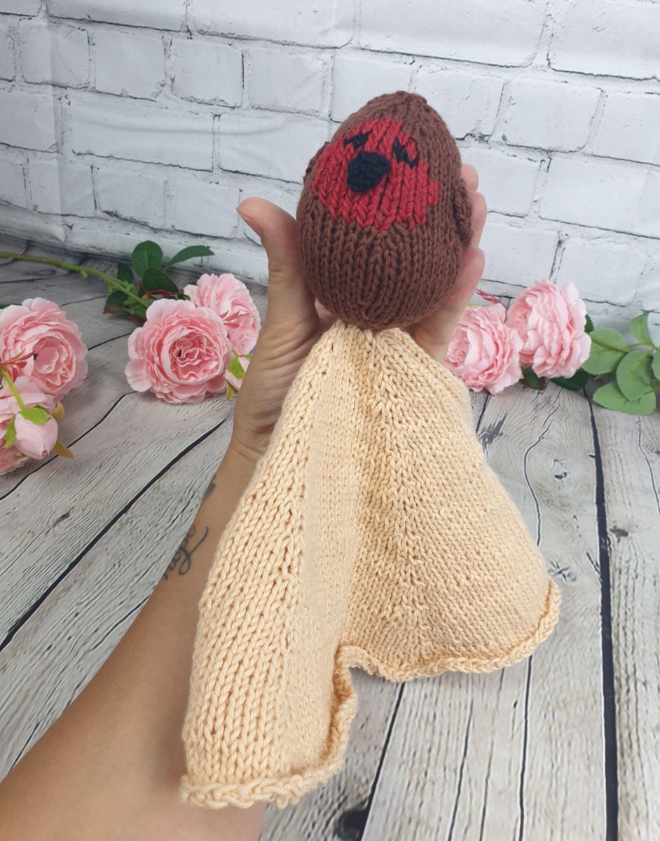 Blog-Inhaltsbild für 'Kostenlose Strickanleitung für ein Robin Schmusetuch'
