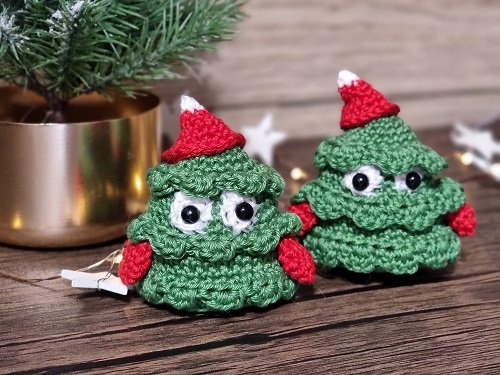 Blog-Inhaltsbild für 'Kostenlose Häkelanleitung für einen Weihnachtsbaum Schlüsselanhänger '