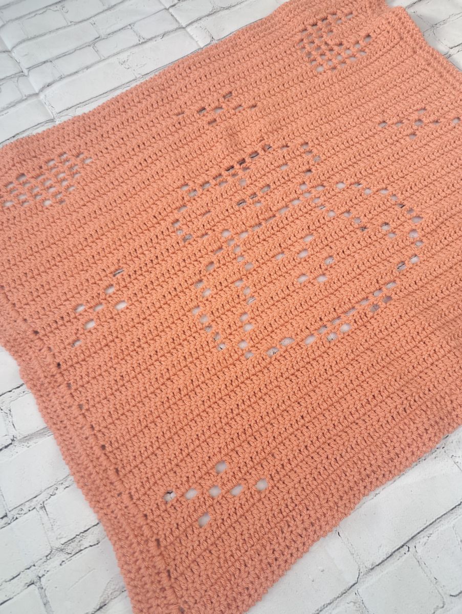 Blog-Inhaltsbild für 'Gratis Häkel Anleitung für eine Baby Decke in Filet Häkel mit Eulen Design'