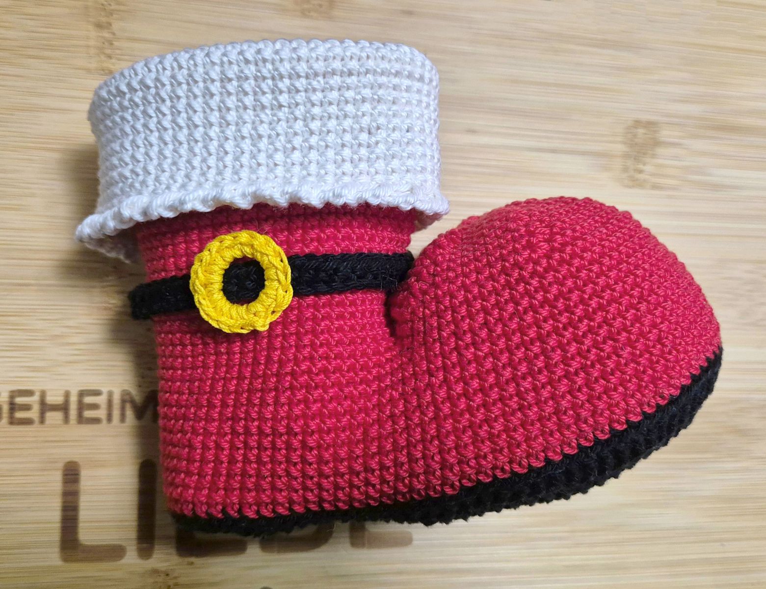 Blog content image for 'Free St. Nicholas Boot Crochet Pattern - Simple and Fast!'