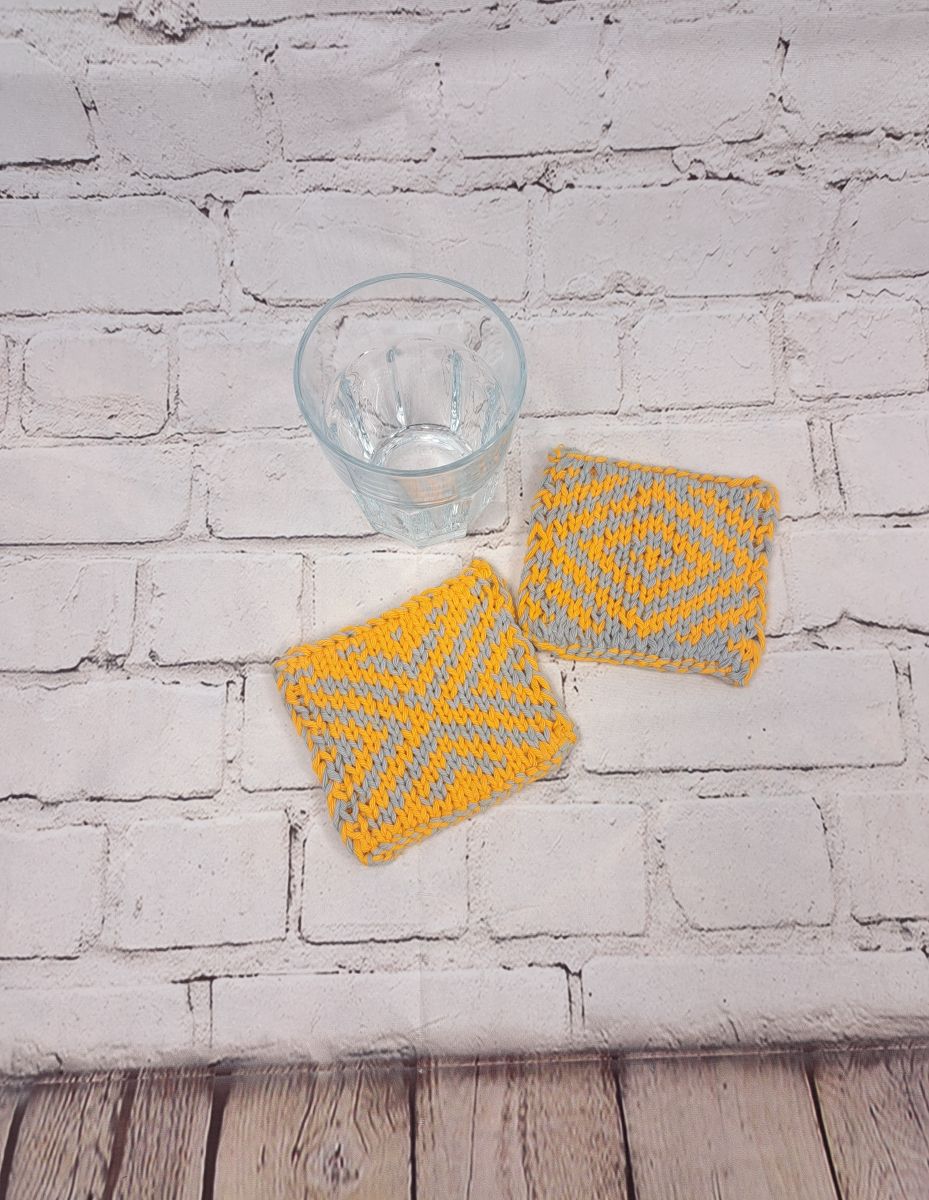 Blog content image for 'Knitted Bursts of Colour for Your Home – Free Pattern for Beautiful Coasters'