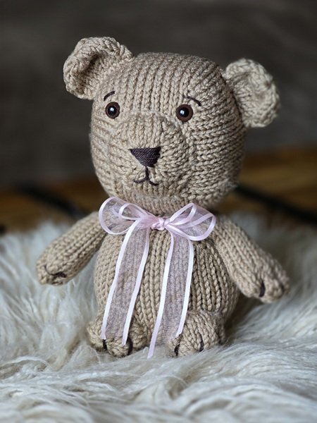 Blog-Inhaltsbild für 'Kostenlose Strickanleitung für den Bär "Bella"'