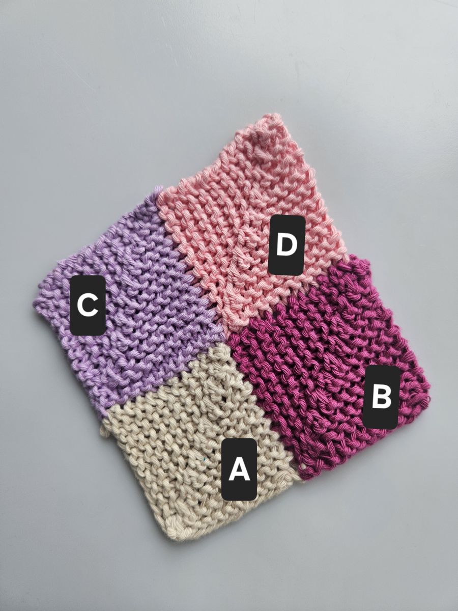 Blog content image for 'Mitred Squares, how to knit this technique and what is it used for?'