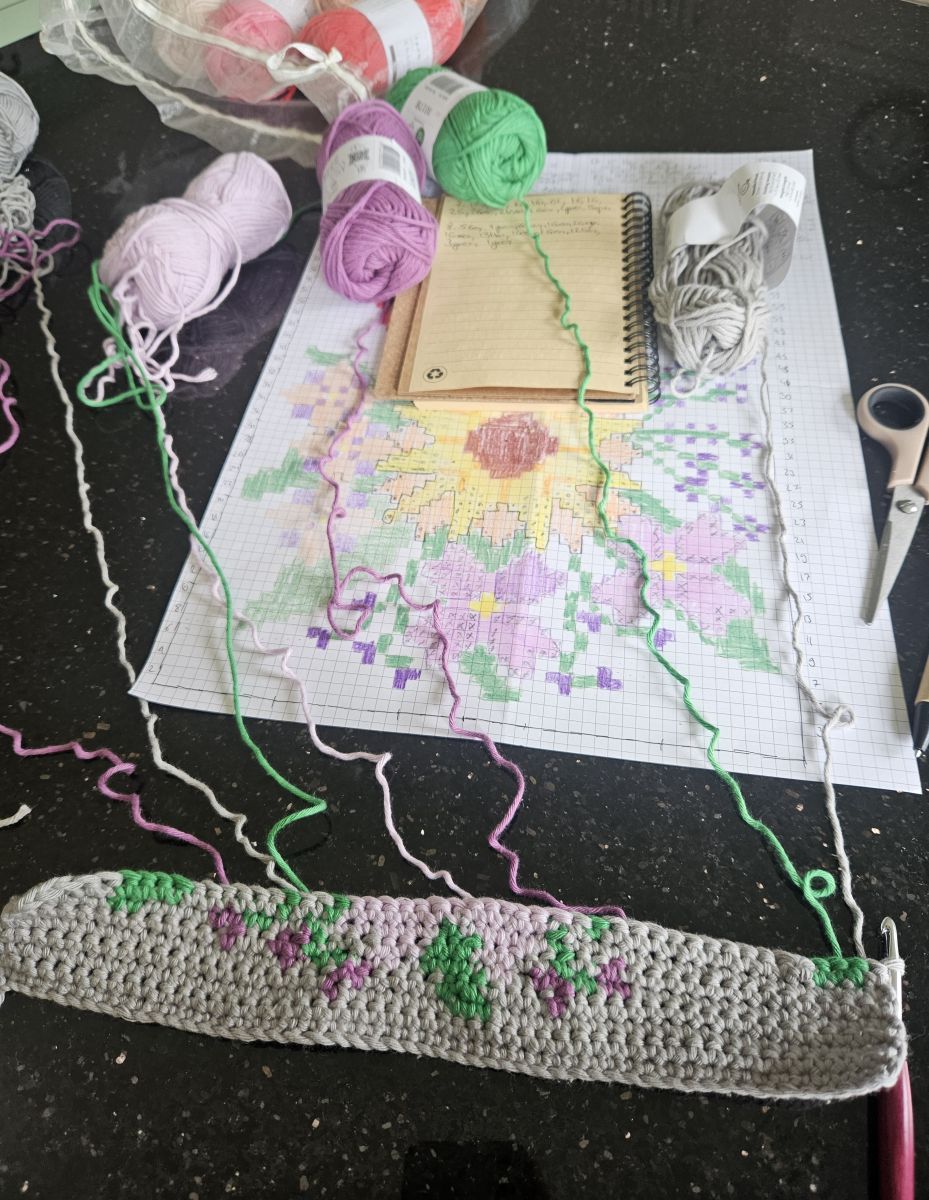 Blog content image for 'Crochet Your Own Flower Bouquet: Free Crochet Pattern for a Floral Table mat'