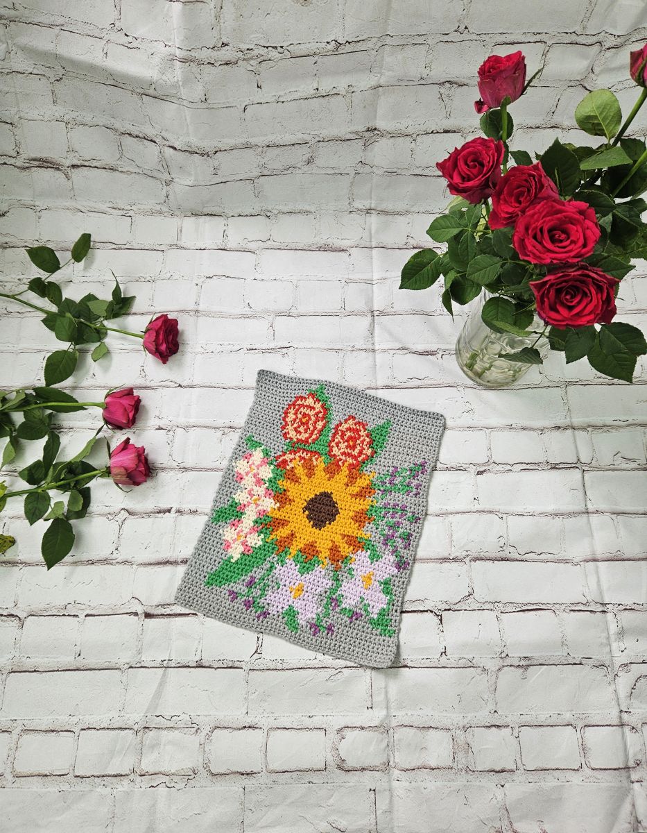 Blog content image for 'Crochet Your Own Flower Bouquet: Free Crochet Pattern for a Floral Table mat'