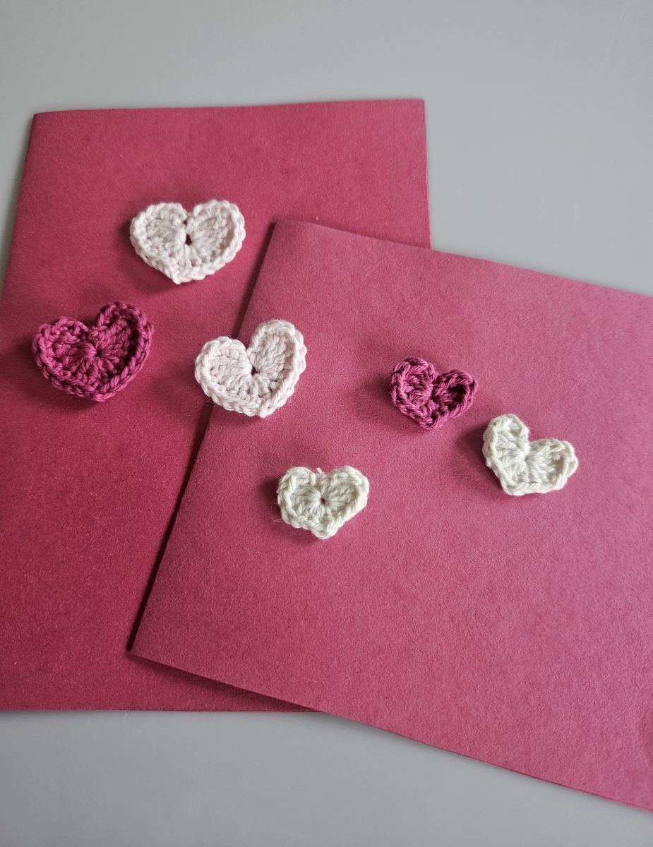 Blog content image for 'Make a Heartfelt DIY Card with Cute Crocheted Hearts'