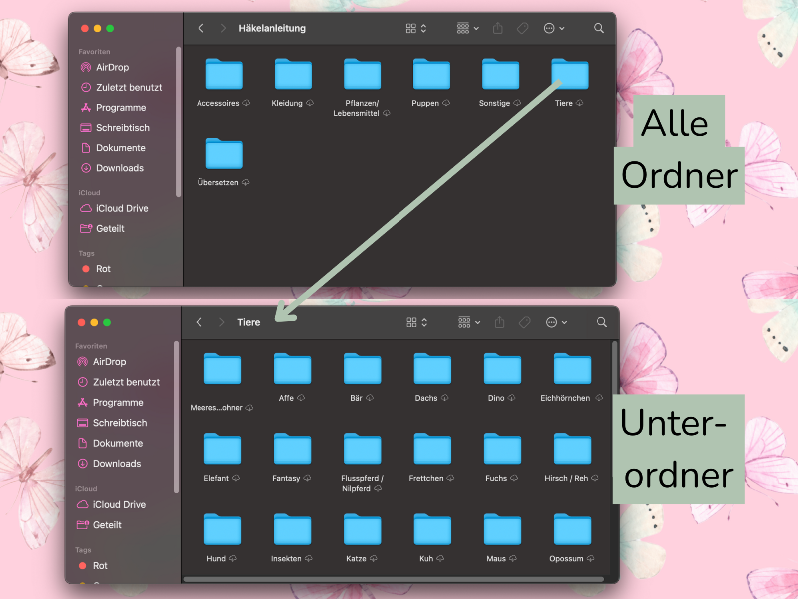 Blog-Inhaltsbild für 'So organisierst du deine Häkelprojekte – Tipps für Ordnung & Übersicht'
