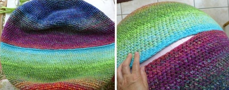 Blog-Inhaltsbild für 'Kostenlose Häkelanleítung Bezug für Sitzball aus Wollresten'