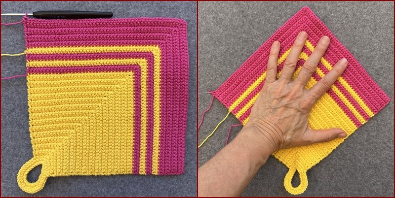 Blog-Inhaltsbild für 'Topflappen häkeln für Anfänger'