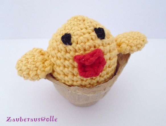 Blog-Inhaltsbild für 'Osterei Küken häkeln - DIY-kostenlose Anleitung'